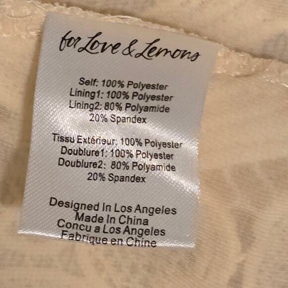 For Love & Lemons Coco Lace Corset Mini Dress – Cream, Size XL (NWT) - Picture 13 of 14